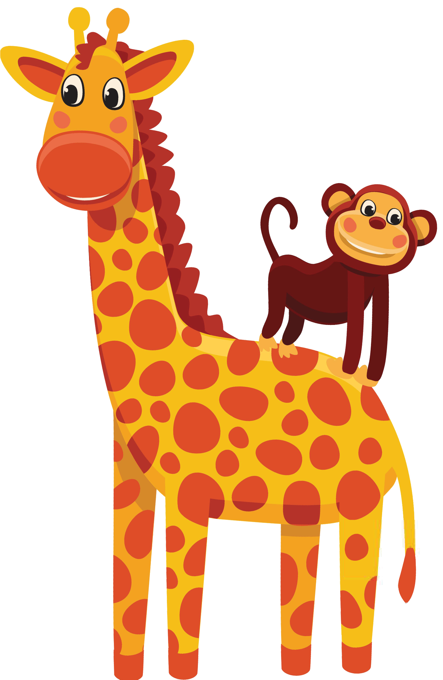 Giraffe with Monkey Giraffe with Monkey