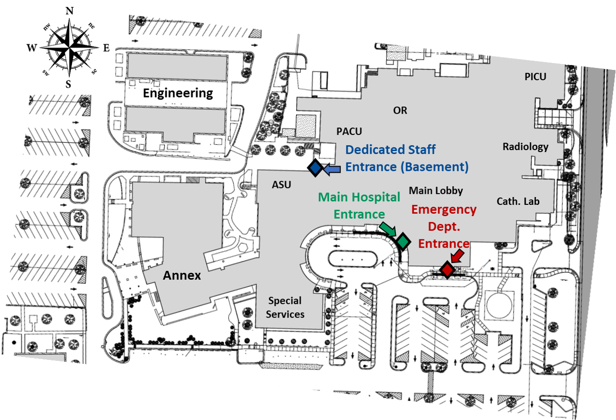 Memorial Medical Center Entrances Map Memorial Medical Center Entrances Map