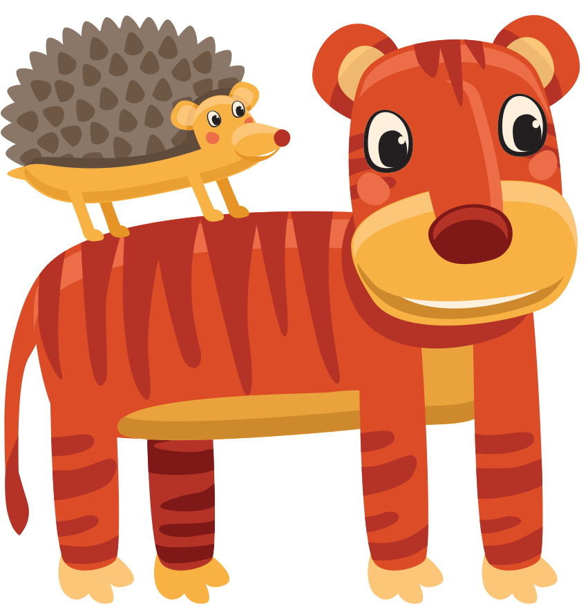 Tiger with porcupine Tiger with porcupine